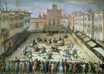El Torneo en la Piazza Santa Croce, Florencia, 1555